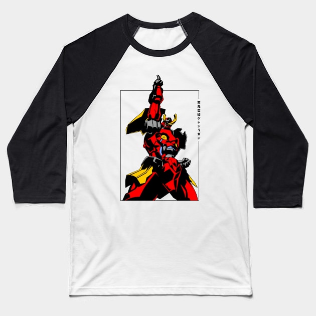 232 Gurren High Baseball T-Shirt by Yexart